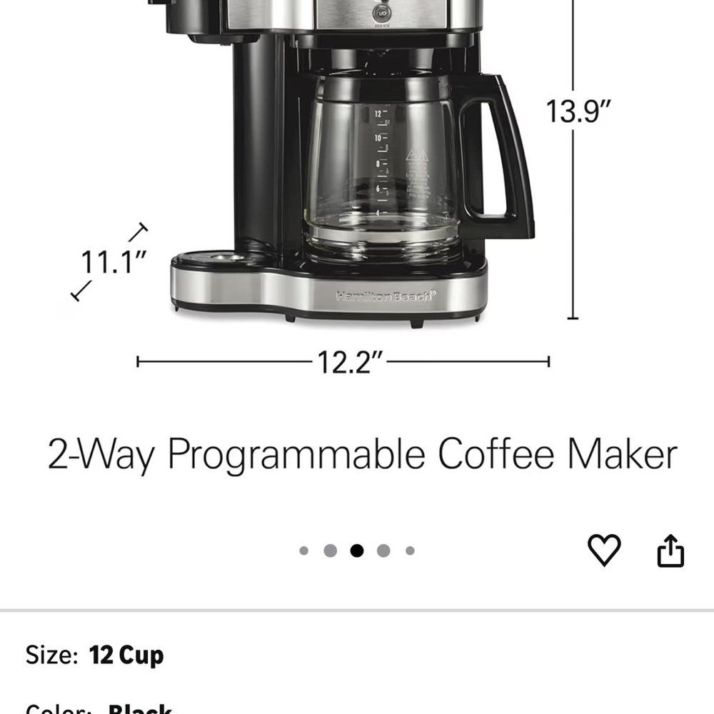 Hamilton Beach Dual Brew Coffee Maker - Black and Silver